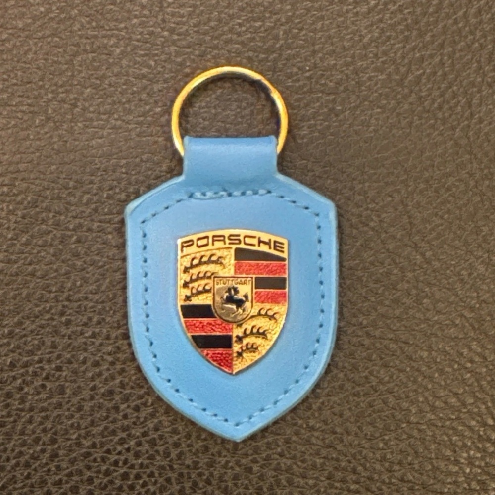 Porsche Design Light Blue Leather Keyring
